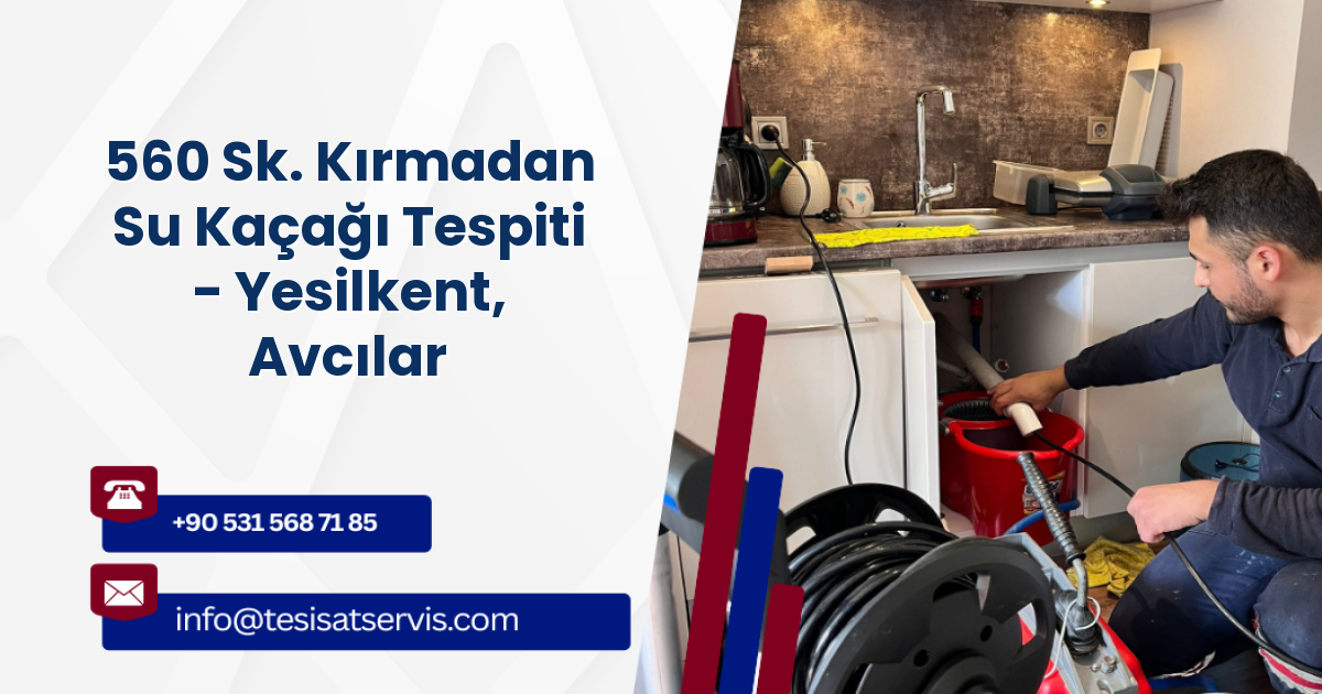560 Sk. Kırmadan Su Kaçağı Tespiti - Yesilkent, Avcılar