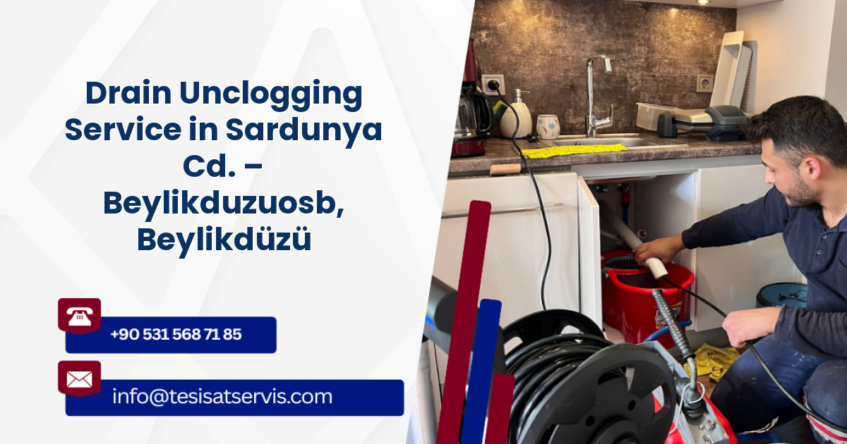 Drain Unclogging Service in Sardunya Cd. – Beylikduzuosb, Beylikdüzü