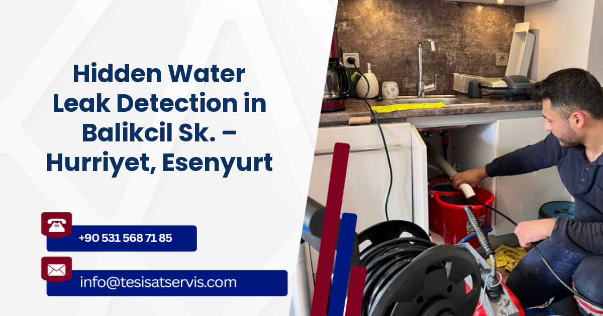 Hidden Water Leak Detection in Balikcil Sk. – Hurriyet, Esenyurt