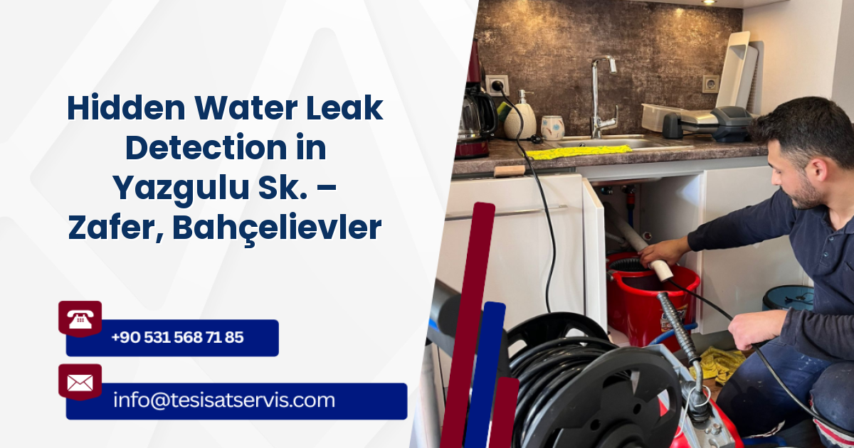 Hidden Water Leak Detection in Yazgulu Sk. – Zafer, Bahçelievler