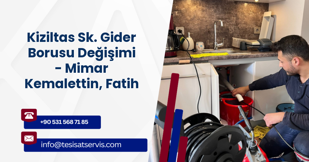 Kiziltas Sk. Gider Borusu Değişimi - Mimar Kemalettin, Fatih
