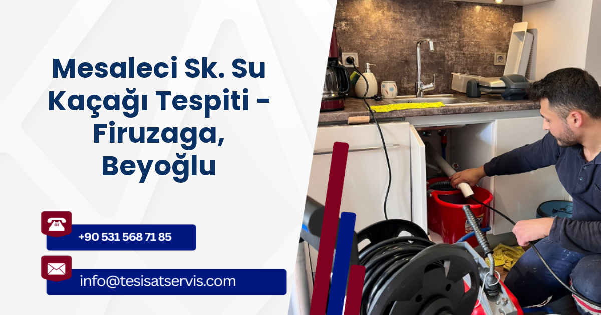 Mesaleci Sk. Su Kaçağı Tespiti - Firuzaga, Beyoğlu