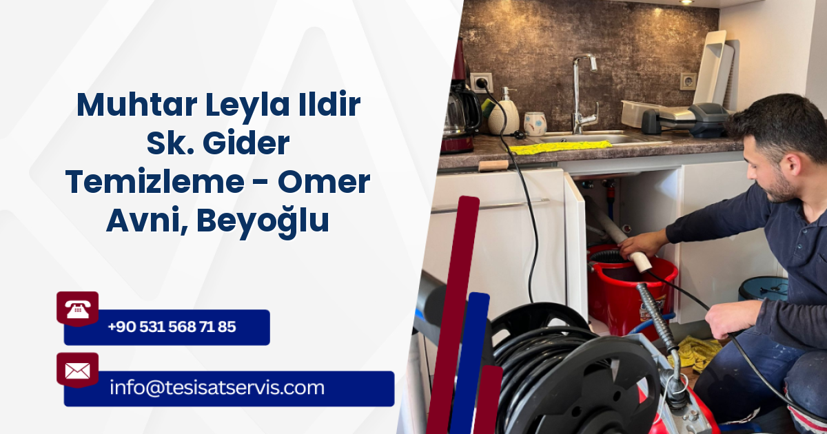Muhtar Leyla Ildir Sk. Gider Temizleme - Omer Avni, Beyoğlu