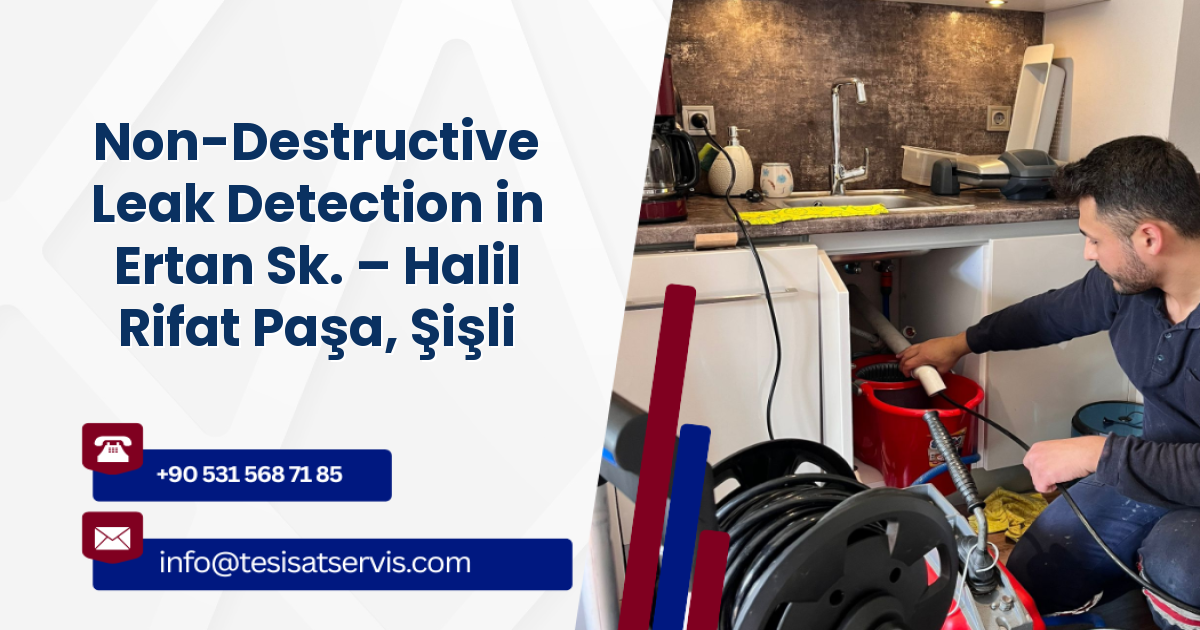 Non-Destructive Leak Detection in Ertan Sk. – Halil Rifat Paşa, Şişli