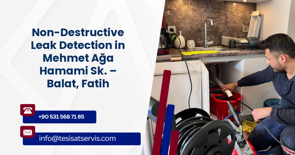 Non-Destructive Leak Detection in Mehmet Ağa Hamami Sk. – Balat, Fatih