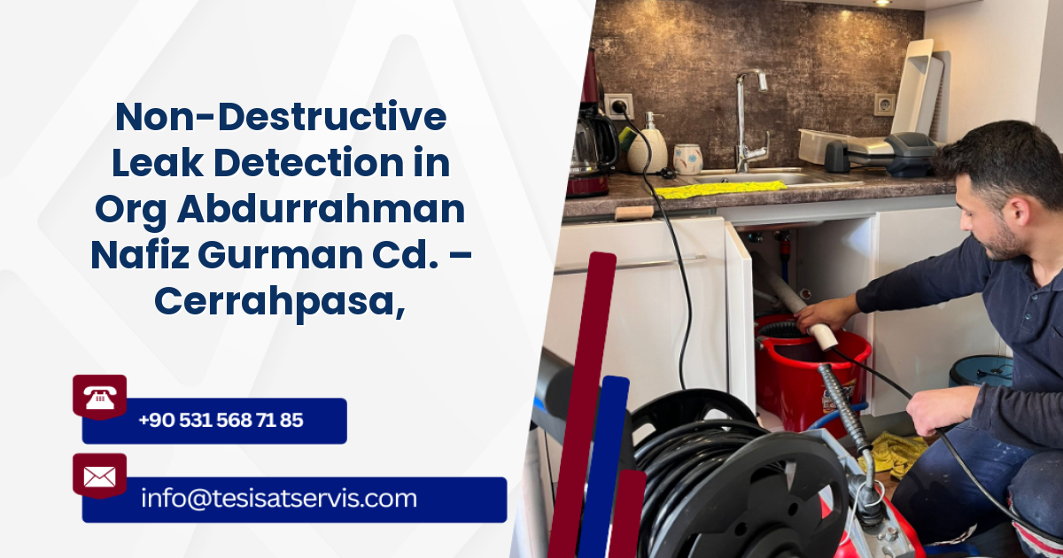 Non-Destructive Leak Detection in Org Abdurrahman Nafiz Gurman Cd. – Cerrahpasa, Fatih