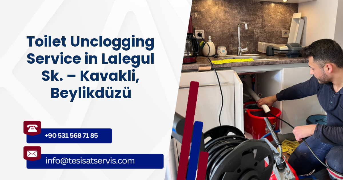 Toilet Unclogging Service in Lalegul Sk. – Kavakli, Beylikdüzü
