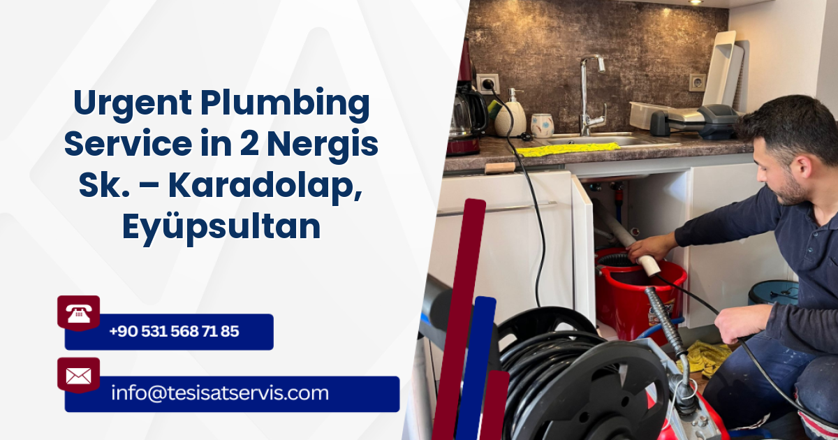 Urgent Plumbing Service in 2 Nergis Sk. – Karadolap, Eyüpsultan